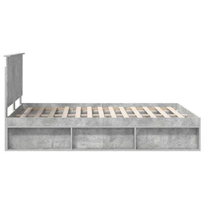 Struttura del letto Calcestruzzo 140 x 190 cm Pino massello | homemem39