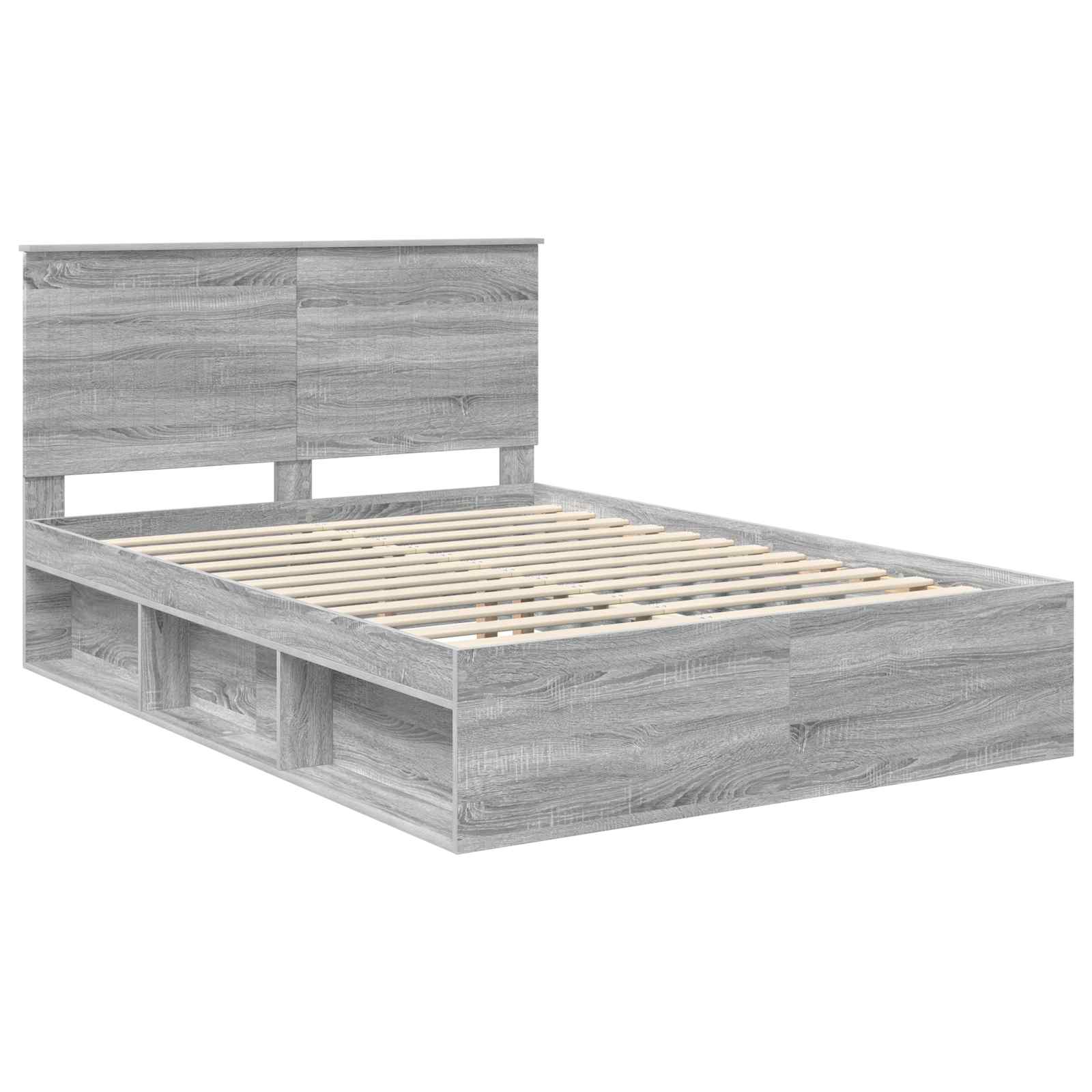 Struttura del letto Grigio Sonoma 140 x 190 cm Pino massello | homemem39