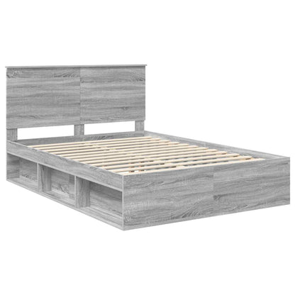 Struttura del letto Grigio Sonoma 140 x 190 cm Pino massello | homemem39