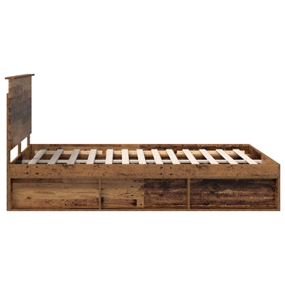 Struttura del letto Legno vecchio 140 x 190 cm Pino massello | homemem39