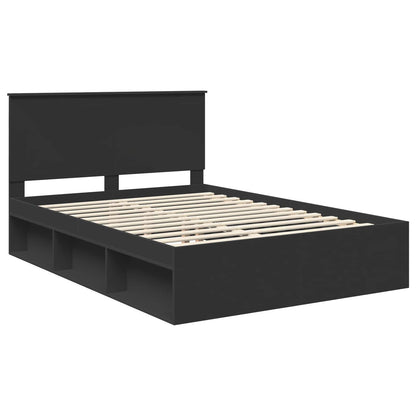 Struttura del letto Nero 135 x 190 cm Pino massello | homemem39