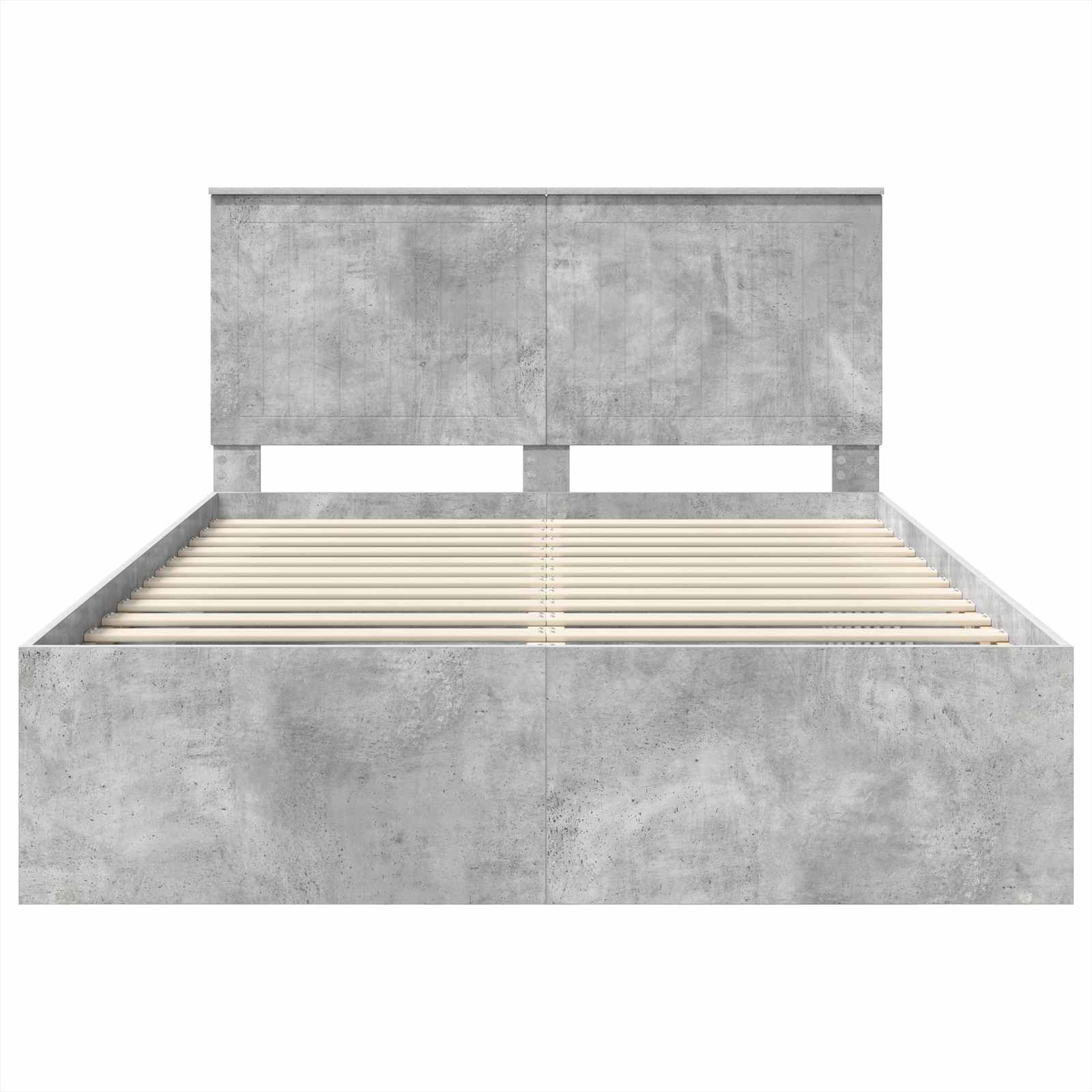 Struttura del letto Grigio Concretè 135 x 190 cm Pino massello | homemem39