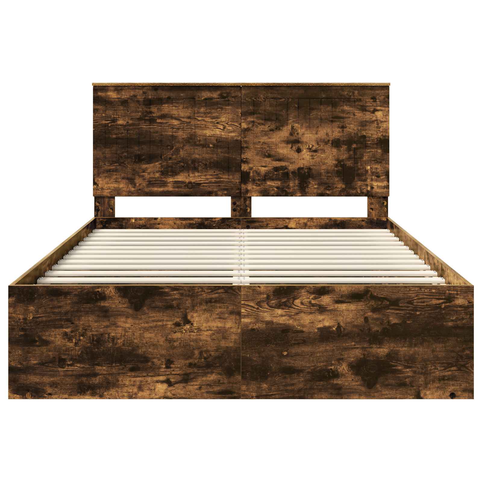 Struttura del letto Rovere fumé 135 x 190 cm Pino massello | homemem39