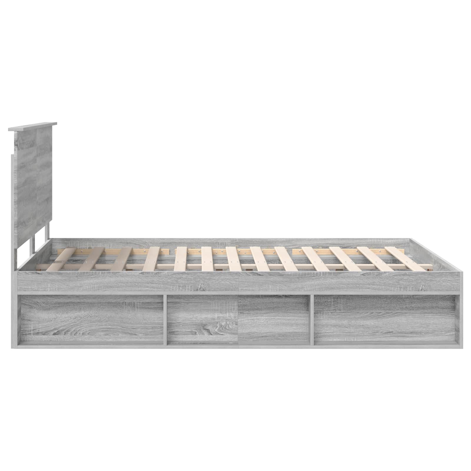 Struttura del letto Grigio Sonoma 135 x 190 cm Pino massello | homemem39
