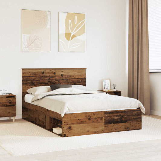 Struttura del letto Legno vecchio 135 x 190 cm Pino massello | homemem39