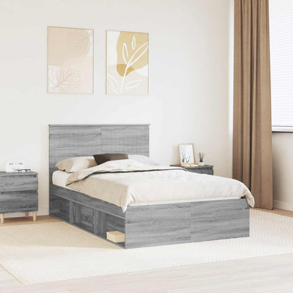 Struttura del letto Grigio Sonoma 120 x 200 cm Pino massello | homemem39