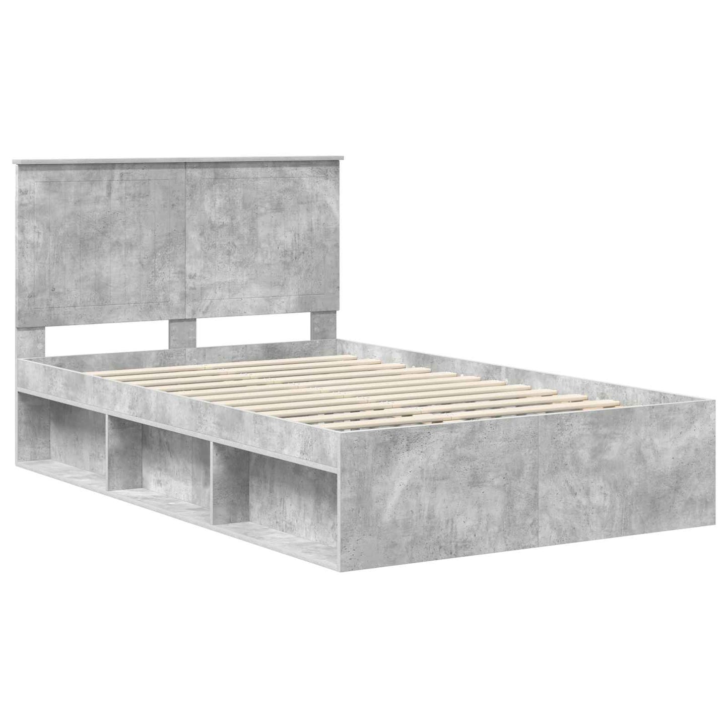 Struttura del letto Calcestruzzo 120 x 190 cm Pino massello | homemem39