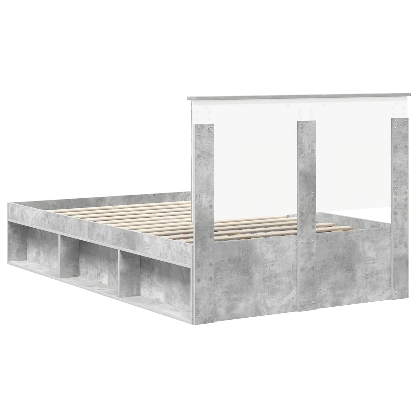Struttura del letto Calcestruzzo 120 x 190 cm Pino massello | homemem39