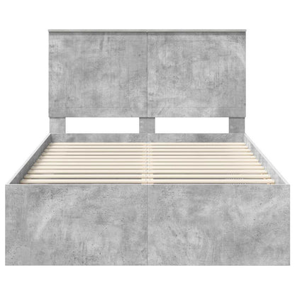 Struttura del letto Calcestruzzo 120 x 190 cm Pino massello | homemem39