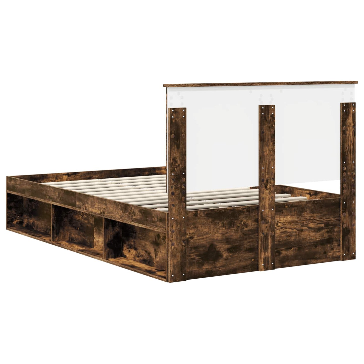 Struttura del letto Rovere fumé 120 x 190 cm Pino massello | homemem39