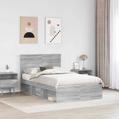 Struttura del letto Grigio Sonoma 120 x 190 cm Pino massello | homemem39