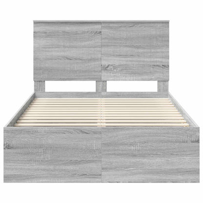 Struttura del letto Grigio Sonoma 120 x 190 cm Pino massello | homemem39