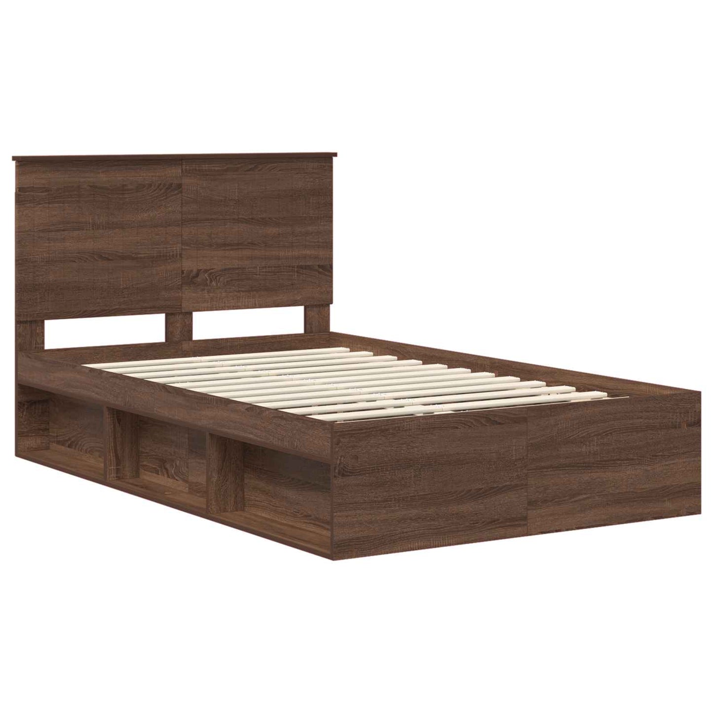 Struttura del letto Rovere Marrone 120 x 190 cm Pino massello | homemem39