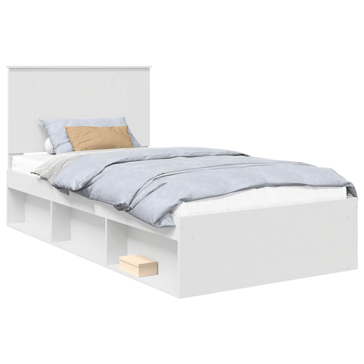 Struttura del letto Bianco 100 x 200 cm Pino massello | homemem39