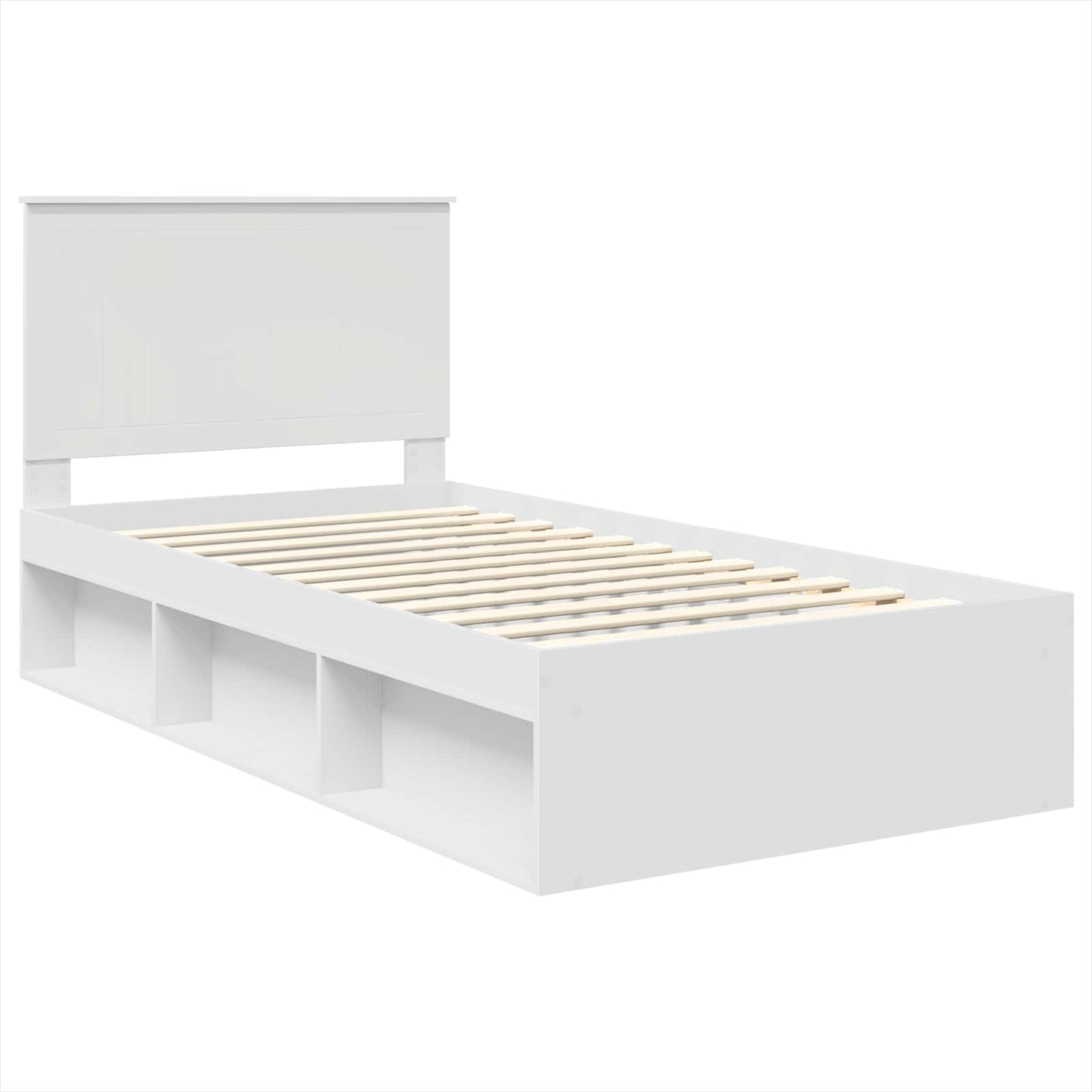 Struttura del letto Bianco 100 x 200 cm Pino massello | homemem39