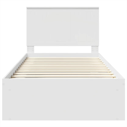 Struttura del letto Bianco 100 x 200 cm Pino massello | homemem39