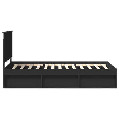 Struttura del letto Nero 100 x 200 cm Pino massello | homemem39