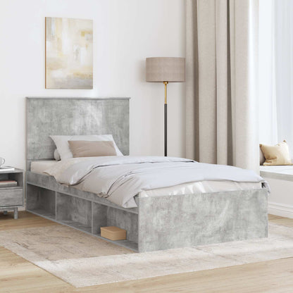 Struttura del letto Grigio Concretè 100 x 200 cm Pino massello | homemem39
