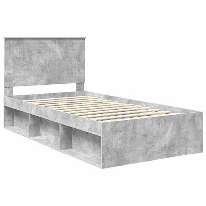 Struttura del letto Grigio Concretè 100 x 200 cm Pino massello | homemem39
