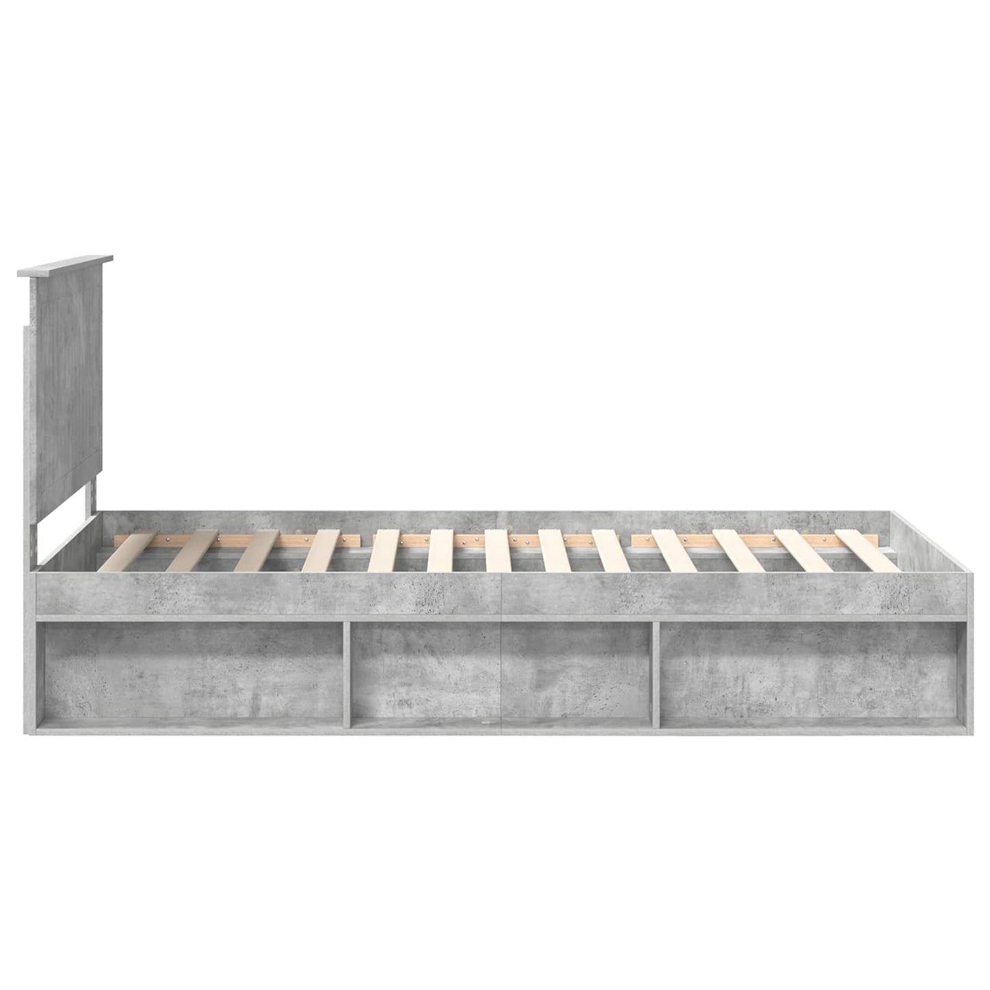 Struttura del letto Grigio Concretè 100 x 200 cm Pino massello | homemem39