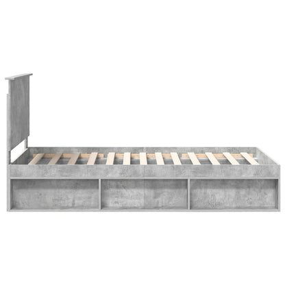 Struttura del letto Grigio Concretè 100 x 200 cm Pino massello | homemem39