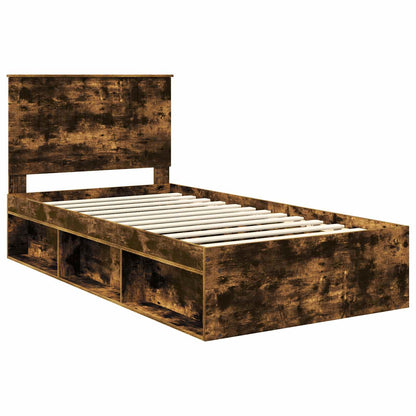 Struttura del letto Rovere fumé 100 x 200 cm Pino massello | homemem39