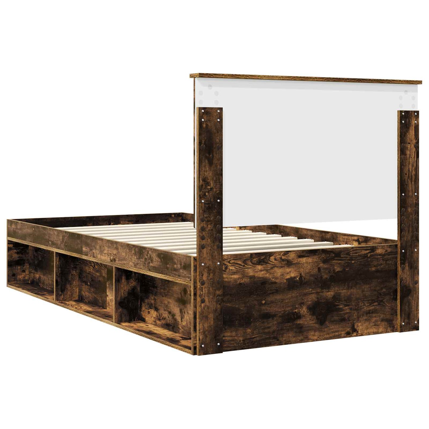 Struttura del letto Rovere fumé 100 x 200 cm Pino massello | homemem39