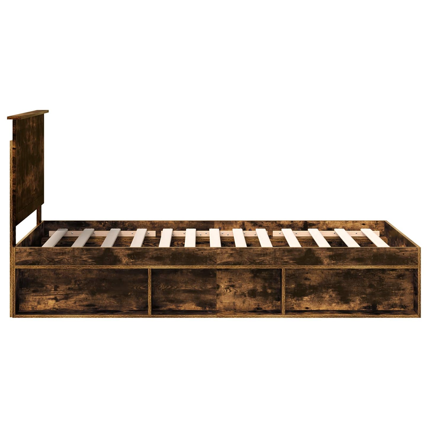 Struttura del letto Rovere fumé 100 x 200 cm Pino massello | homemem39