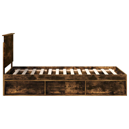 Struttura del letto Rovere fumé 100 x 200 cm Pino massello | homemem39