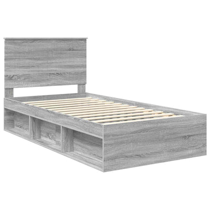Struttura del letto Grigio Sonoma 100 x 200 cm Pino massello | homemem39