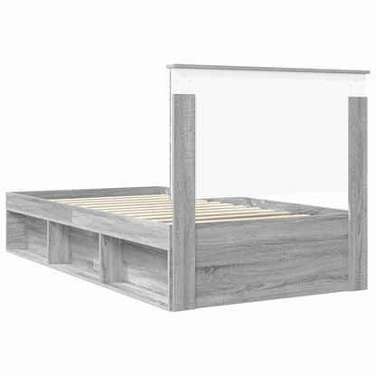 Struttura del letto Grigio Sonoma 100 x 200 cm Pino massello | homemem39