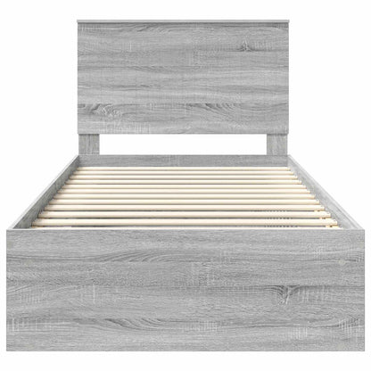 Struttura del letto Grigio Sonoma 100 x 200 cm Pino massello | homemem39