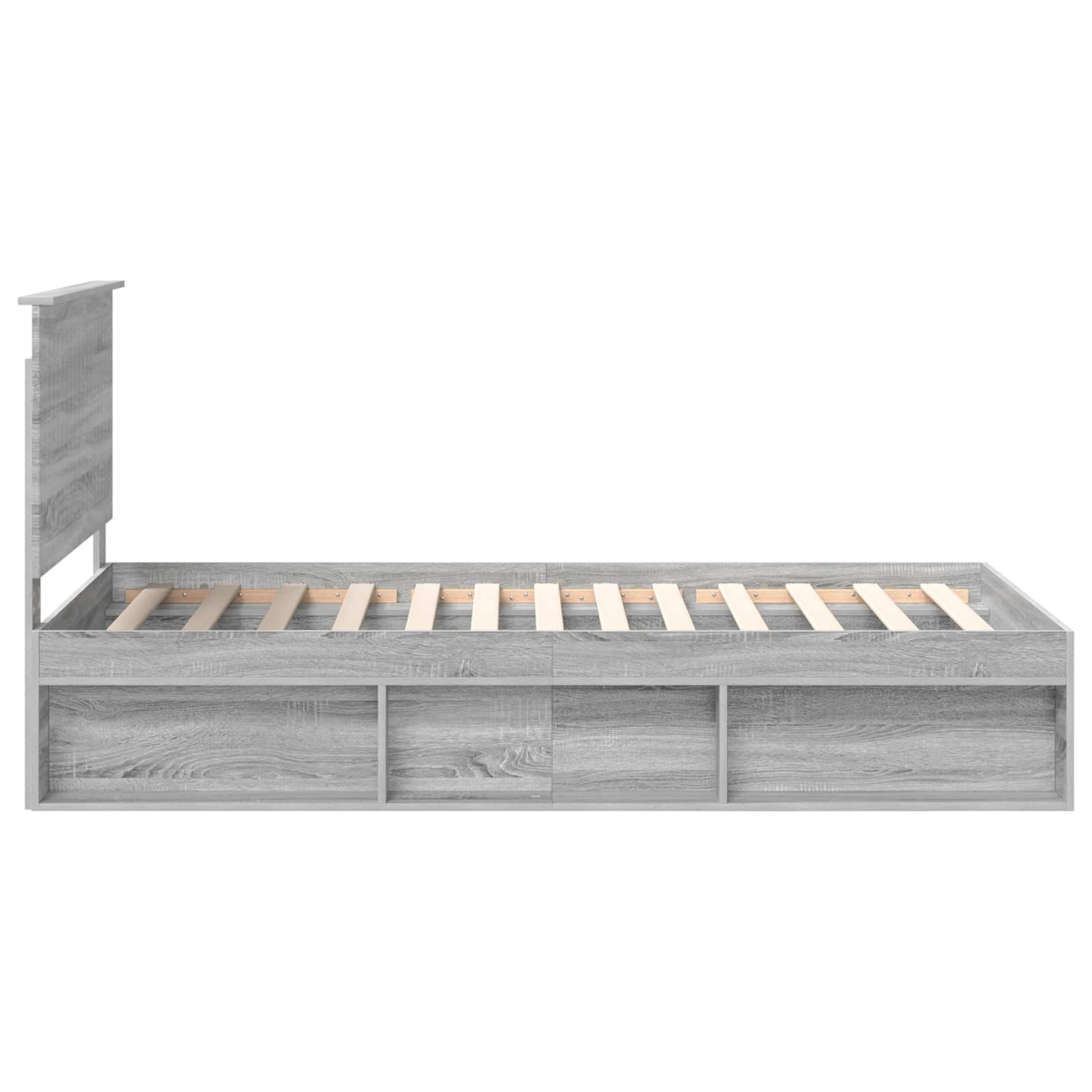 Struttura del letto Grigio Sonoma 100 x 200 cm Pino massello | homemem39