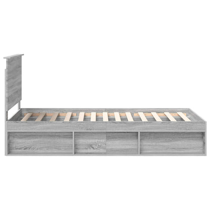 Struttura del letto Grigio Sonoma 100 x 200 cm Pino massello | homemem39