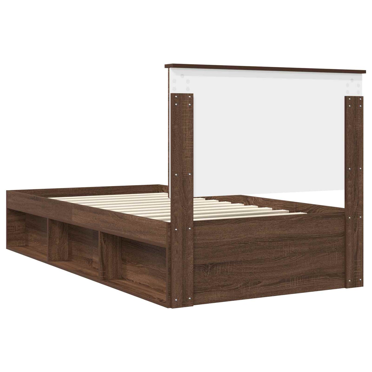 Struttura del letto Rovere Marrone 100 x 200 cm Pino massello | homemem39