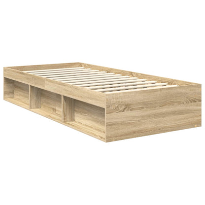 Struttura del letto Rovere Sonoma 90 x 190 cm Pino massello | homemem39