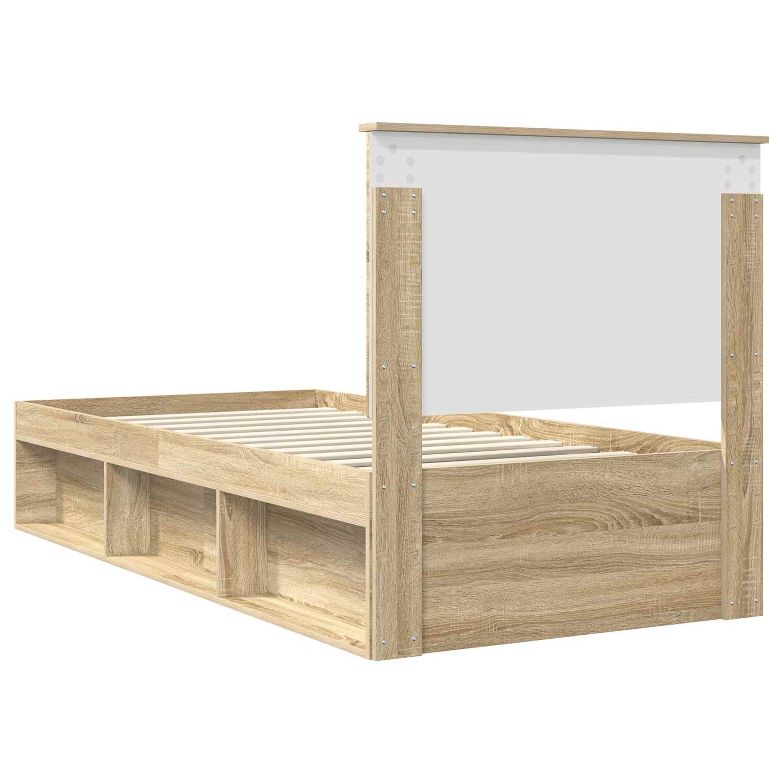 Struttura del letto Rovere Sonoma 90 x 190 cm Pino massello | homemem39