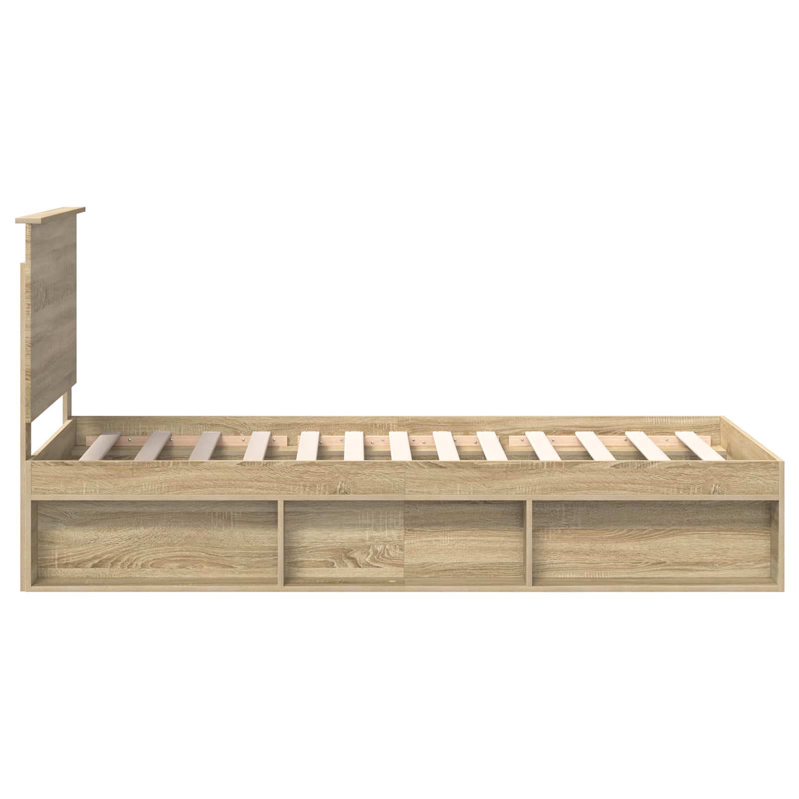 Struttura del letto Rovere Sonoma 90 x 190 cm Pino massello | homemem39