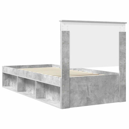 Struttura del letto Calcestruzzo 90 x 200 cm Pino massello | homemem39