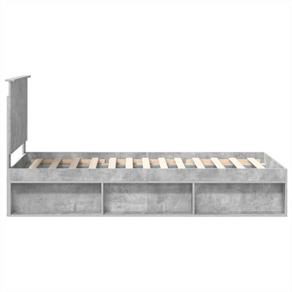 Struttura del letto Calcestruzzo 90 x 200 cm Pino massello | homemem39
