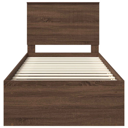 Struttura del letto Rovere Marrone 90 x 200 cm Pino massello | homemem39