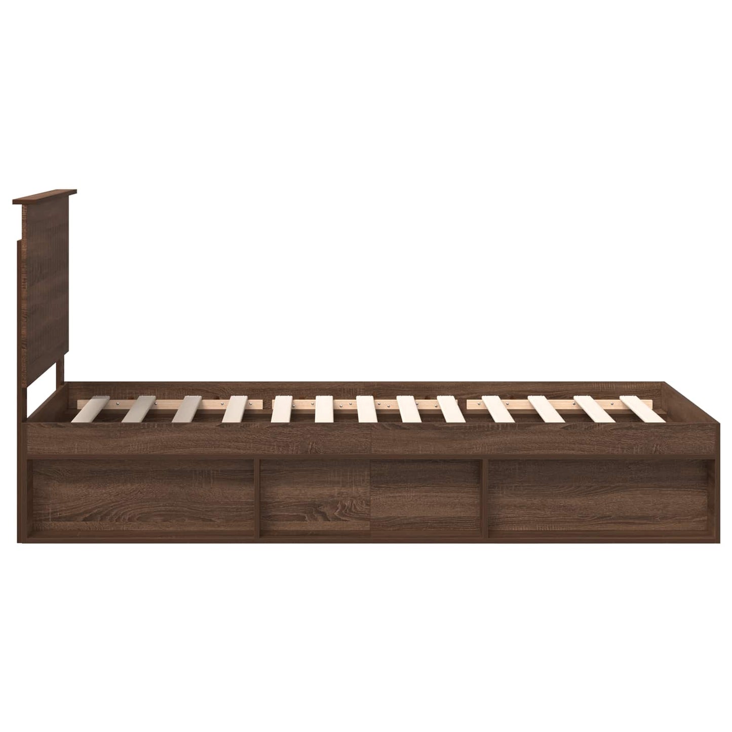 Struttura del letto Rovere Marrone 90 x 200 cm Pino massello | homemem39