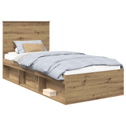Struttura del letto con testiera Rovere Artigianale 90 x 200 cm | homemem39