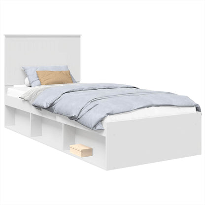 Struttura del letto Bianco 90 x 190 cm Pino massello | homemem39