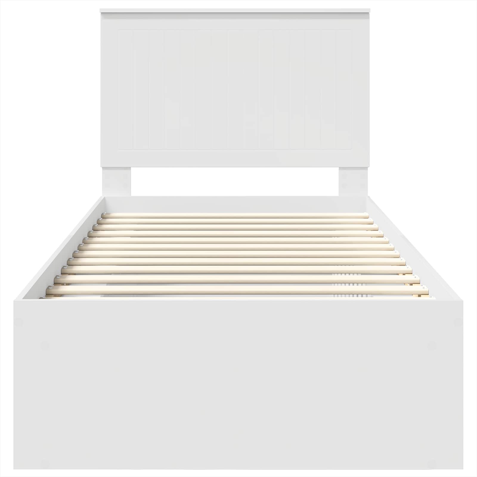 Struttura del letto Bianco 90 x 190 cm Pino massello | homemem39