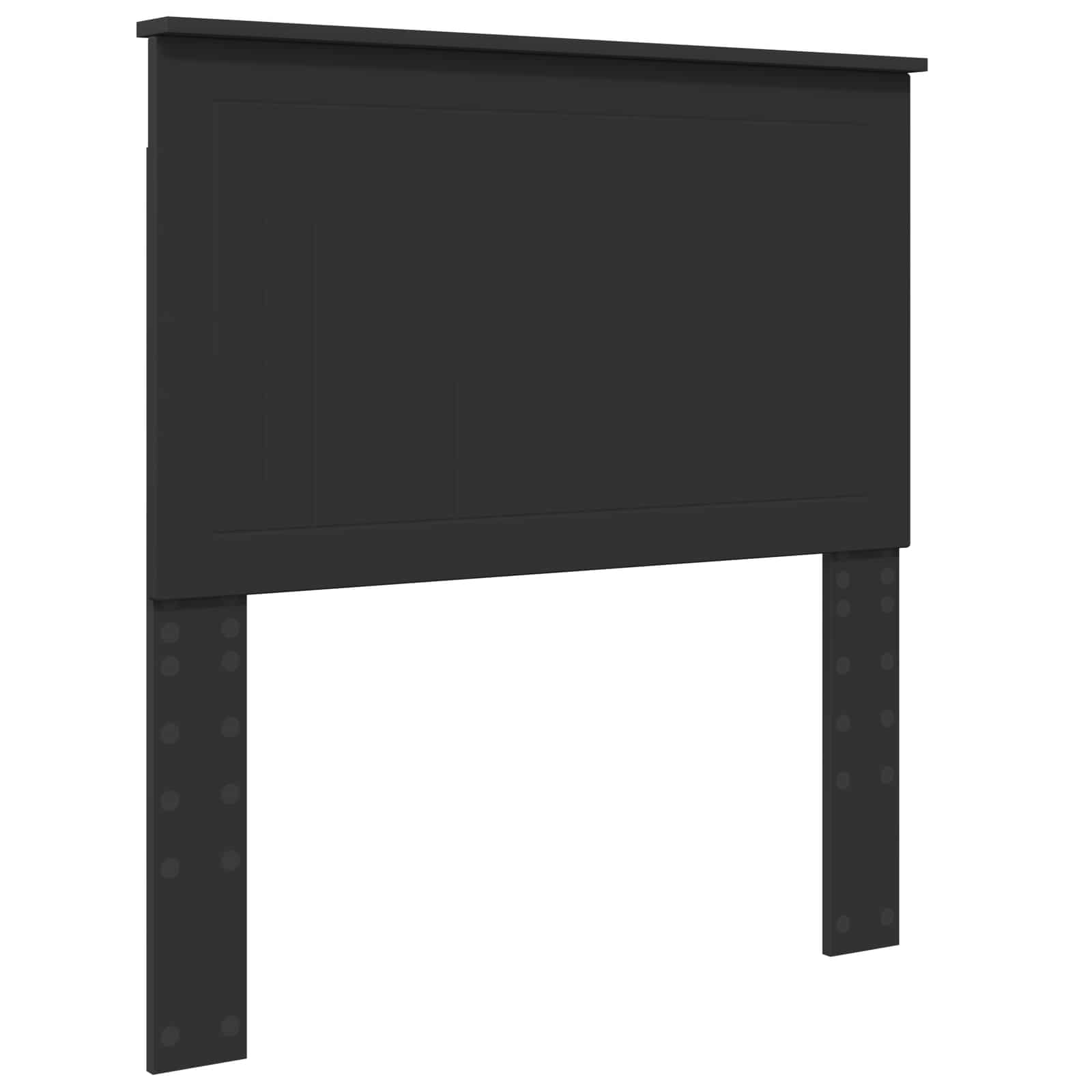 Struttura del letto con testiera Nero 90 x 190 cm Pino massello | homemem39