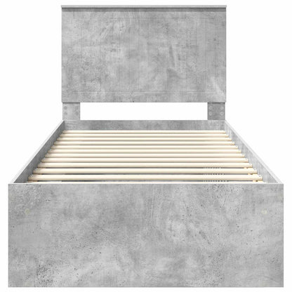 Struttura del letto Grigio Concretè 90 x 190 cm Pino massello | homemem39