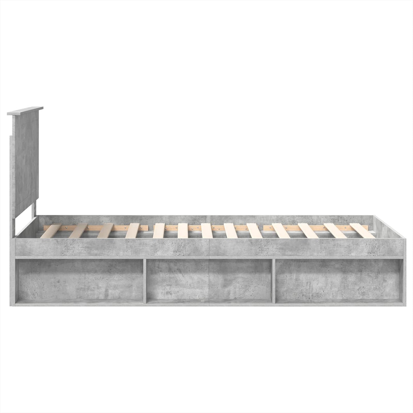 Struttura del letto Grigio Concretè 90 x 190 cm Pino massello | homemem39