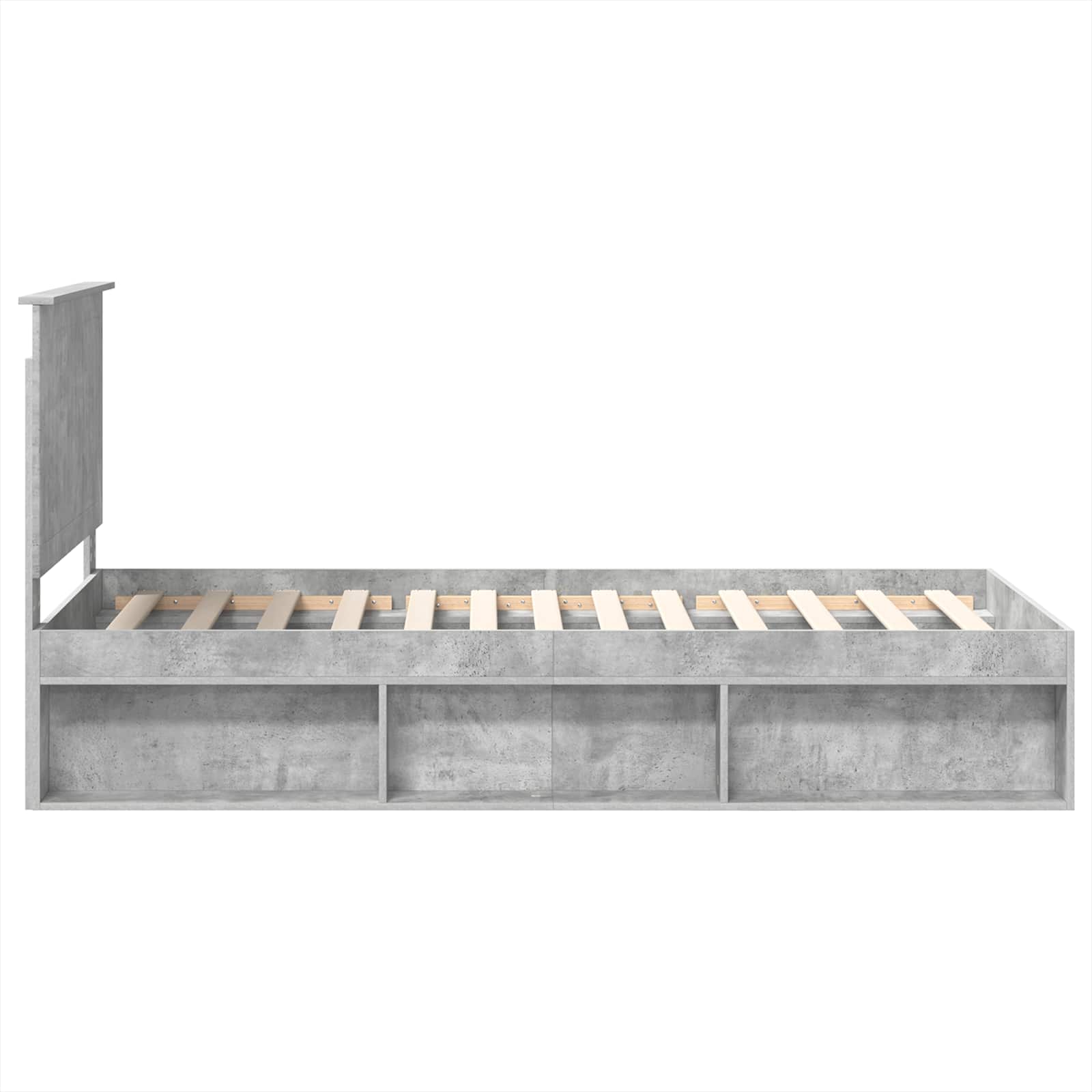 Struttura del letto Grigio Concretè 90 x 190 cm Pino massello | homemem39
