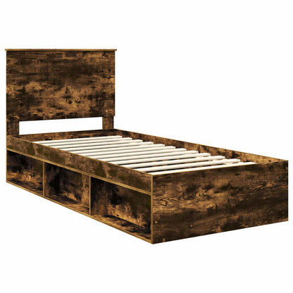 Struttura del letto Rovere fumé 90 x 190 cm Pino massello | homemem39